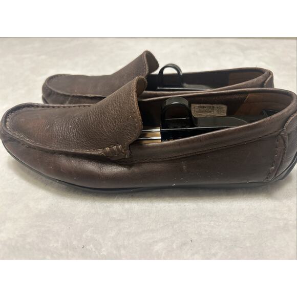Clarks Men’s Shoes Size 8.5 M Brown Leather Loafers Moccasins Slip on Driving - Picture 5 of 9